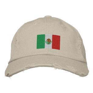 Mexiko-Flagge bestickter Chino-Twill, der Bestickte Kappe