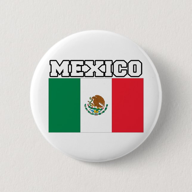 Mexiko-Flagge Button (Vorderseite)
