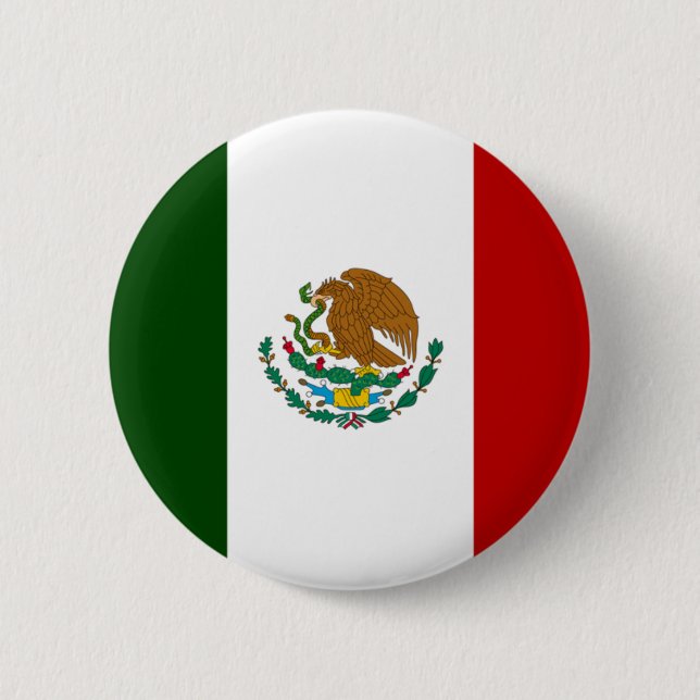 Mexiko-Flagge Button (Vorderseite)