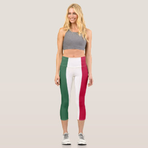 Mexiko-Flagge Capri Leggings