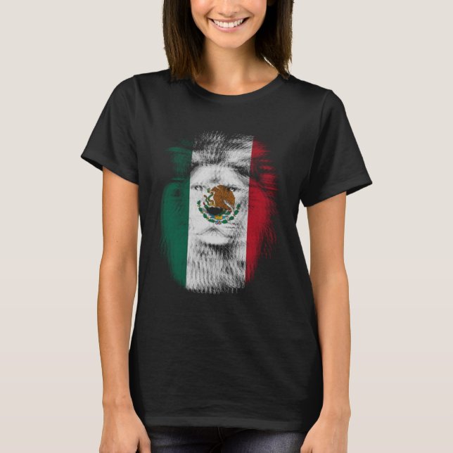 Mexiko-Flagge EDM-Rave Techno m T-Shirt (Vorderseite)