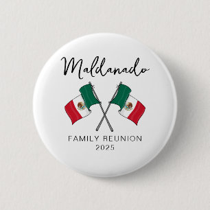Mexiko-Flagge Familienzusammenkunft Button