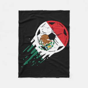 Mexiko-Flagge Fußball-Byll-mexikanischer Fußball-F Fleecedecke