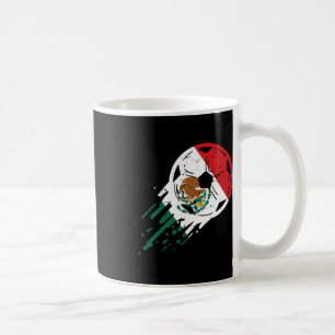 Mexiko-Flagge Fußball-Byll Mexikanischer Fußball-F Kaffeetasse