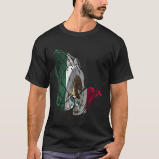 Mexiko-Flagge Gebet Hände T-Shirt