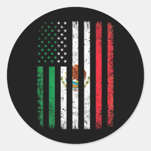 Mexiko-Flagge Geschenk 4. Juli USA Amerikanisch Me Runder Aufkleber