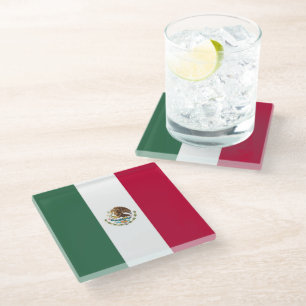 Mexiko-Flagge Glasuntersetzer