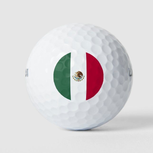 Mexiko-Flagge Golfball (Vorderseite)