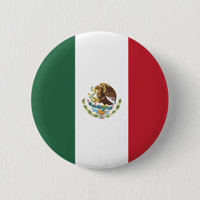 Mexiko-Flagge Kreis Button (Vorderseite)