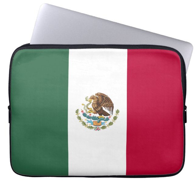 Mexiko-Flagge Laptopschutzhülle (Vorderseite)