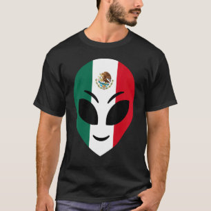 Mexiko-Flagge mexikanische Alien T-Shirt
