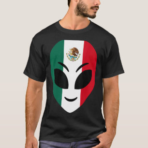 Mexiko-Flagge mexikanische Alien T-Shirt