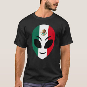 Mexiko-Flagge mexikanische Alien T-Shirt