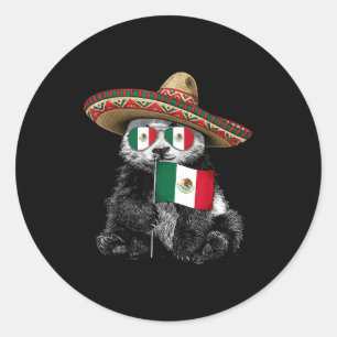 Mexiko-Flagge mexikanischer Stolz mexikanische Wur Runder Aufkleber