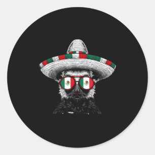 Mexiko-Flagge mexikanischer Stolz mexikanische Wur Runder Aufkleber