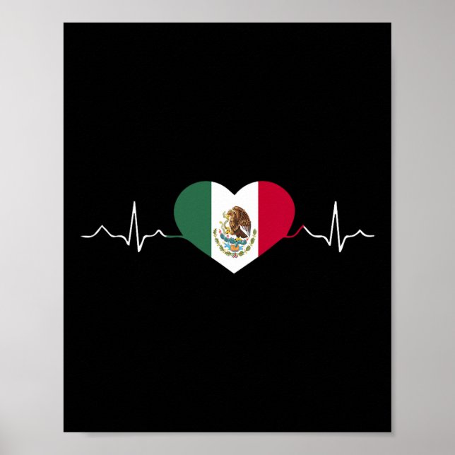 Mexiko-Flagge mexikanisches Unabhängigkeitstag Pro Poster (Vorne)