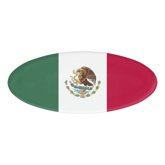 Mexiko-Flagge Namenschild (Vorderseite)