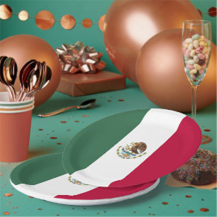 Mexiko-Flagge Pappteller