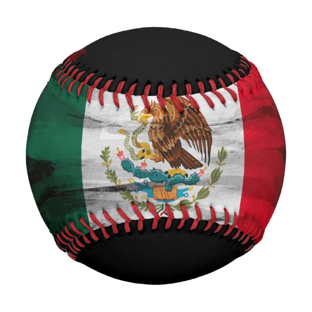 Mexiko-Flagge Pinselstrich, Nationalflagge Baseball (Vorderseite)