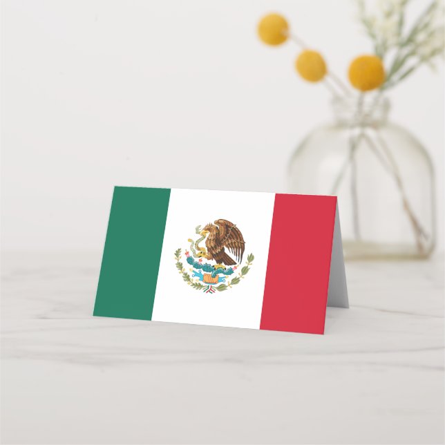 Mexiko-Flagge Platzkarte (Vorderseite)