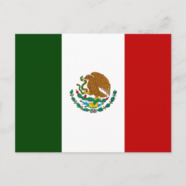 Mexiko-Flagge Postkarte (Vorderseite)