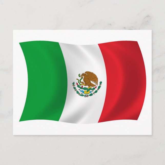 Mexiko-Flagge Postkarte (Vorderseite)