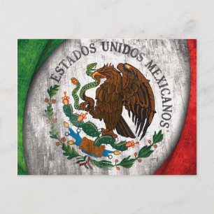 Mexiko-Flagge Postkarte