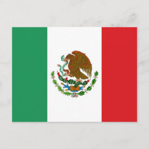 Mexiko-Flagge Postkarte