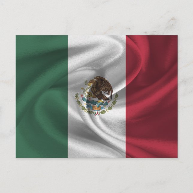 Mexiko-Flagge Postkarte (Vorderseite)