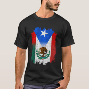 Mexiko-Flagge Puerto Rico Flag Boricua Chi T-Shirt
