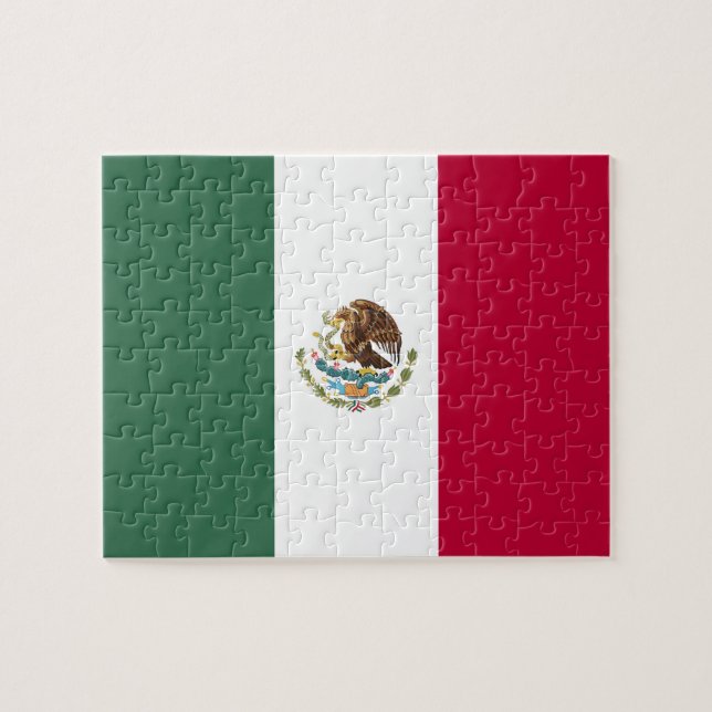 Mexiko-Flagge Puzzle (Horizontal)