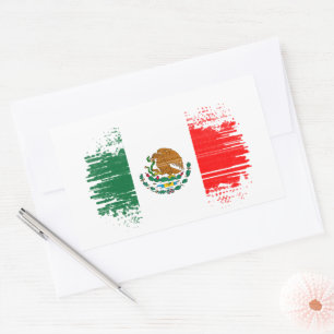 Mexiko-Flagge Rechteckiger Aufkleber