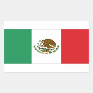 Mexiko-Flagge Rechteckiger Aufkleber