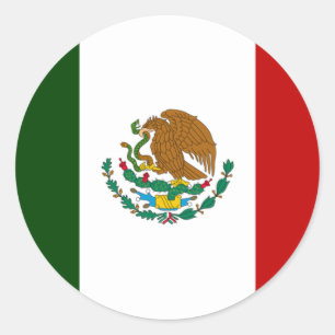 Mexiko-Flagge Runder Aufkleber