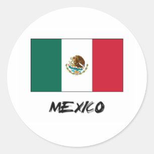 Mexiko-Flagge Runder Aufkleber