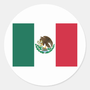 Mexiko-Flagge Runder Aufkleber