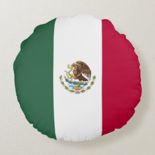 Mexiko-Flagge Rundes Kissen