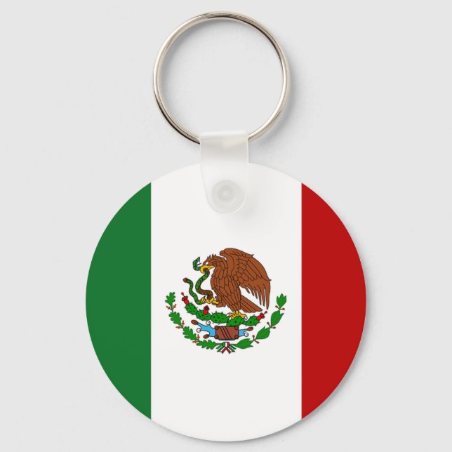 Mexiko-Flagge Schlüsselanhänger (Vorderseite)