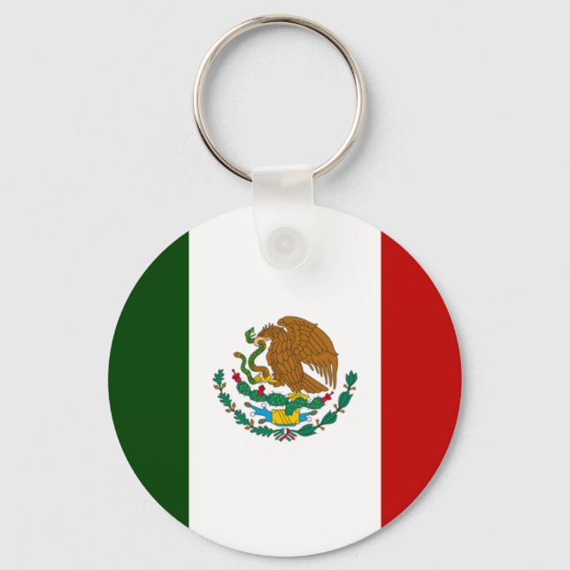 Mexiko-Flagge Schlüsselanhänger (Vorderseite)