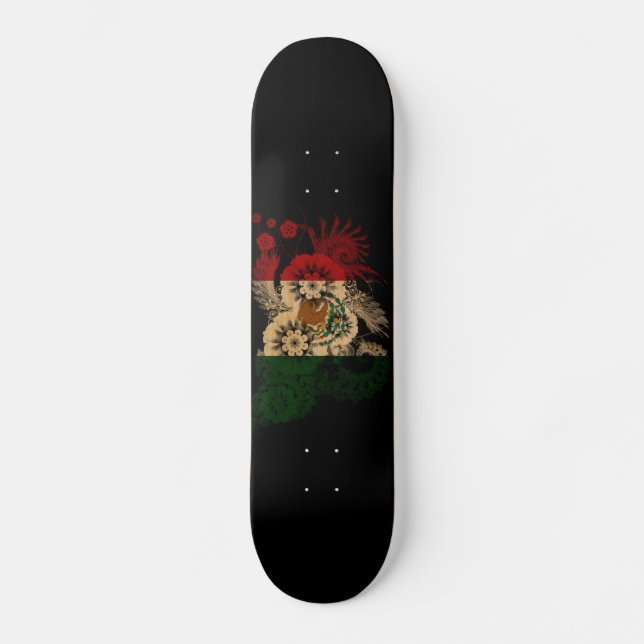 Mexiko-Flagge Skateboard (Vorderseite)