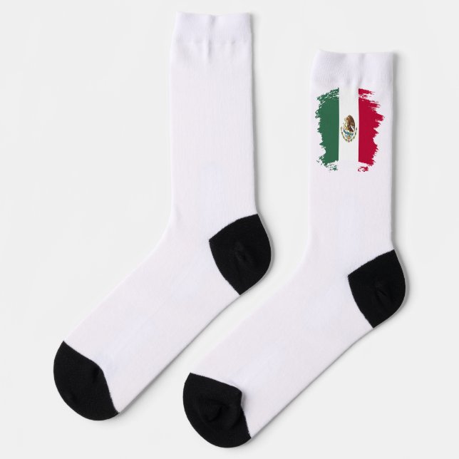 Mexiko-Flagge Socken (Linkes Detail)