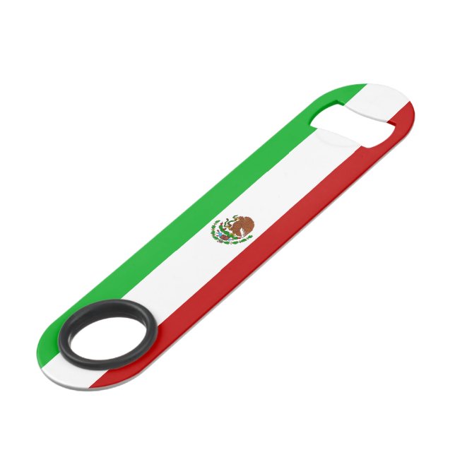 Mexiko-Flagge Speed Flaschenöffner (Vorderseite Schrägansicht)