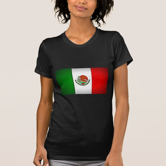 Mexiko-Flagge stilisiert T-Shirt (Vorderseite)