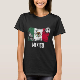 Mexiko-Flagge-Trikot Mexikanische Fußballmannschaf T-Shirt