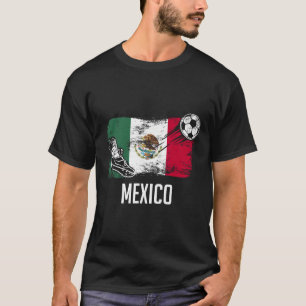 Mexiko-Flagge-Trikot Mexikanische Fußballmannschaf T-Shirt
