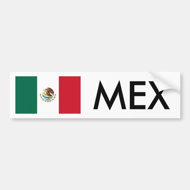 Mexiko-Flagge und MEX-Autoaufkleber Autoaufkleber (Vorne)
