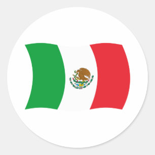 Mexiko-Flaggen-Aufkleber Runder Aufkleber