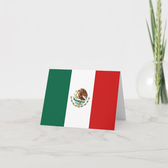 Mexiko-Flaggennotecard Karte (Vorderseite)