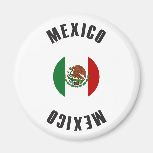 Mexiko-Flaggenrad Magnet (Vorne)