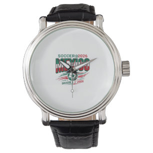 Mexiko Fußball 2026 Fußball Fett Land Typografie  Armbanduhr
